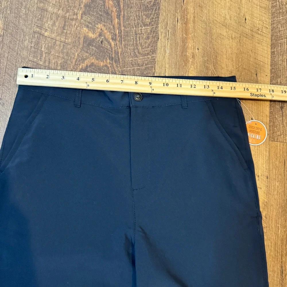 The Childrens Place Uniform Shorts Navy Blue Performance Chino Boys 18 Quick Dry
